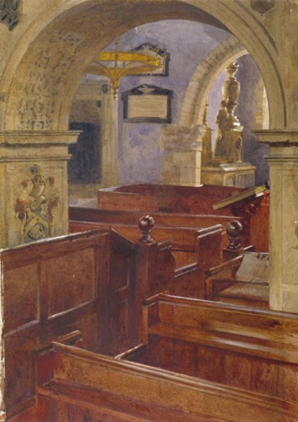 Interior view of All Saints Church, Chelsea, London, 1880. Artist: John Crowther