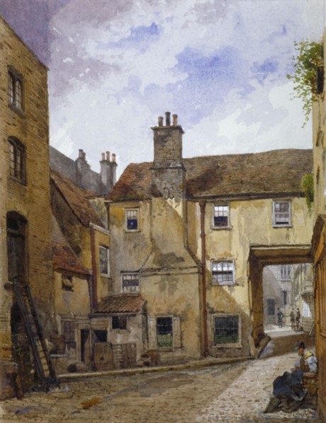 Queen's Head Yard, Borough High Street, Southwark, London, 1880. Artist: John Crowther