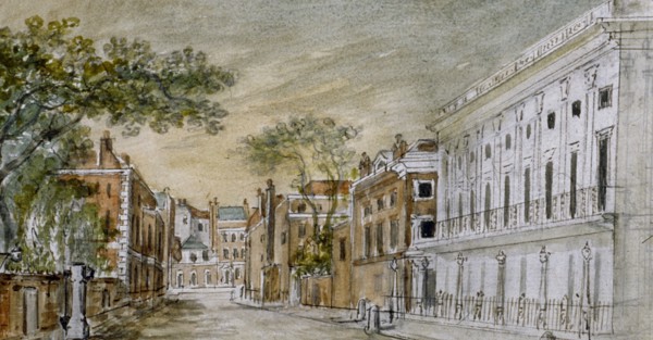 View along Vigo Lane, City of Westminster, London, 1793. Artist: John Bromley