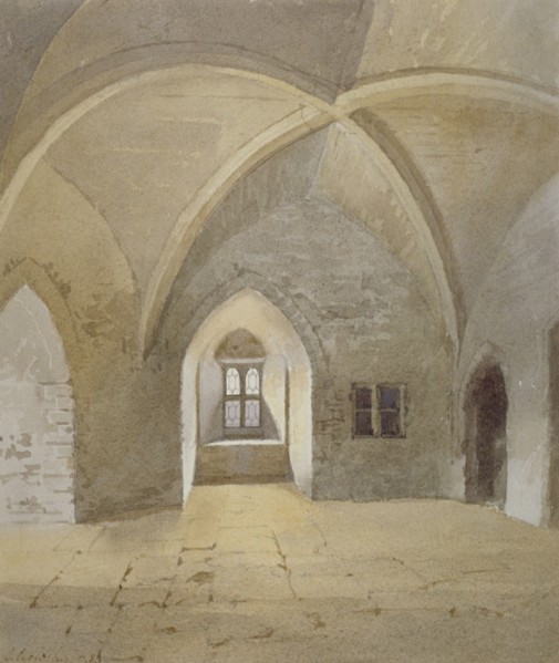 Interior view of the prison in the Bowyer Tower, Tower of London, Stepney, London, 1883. Artist: John Crowther