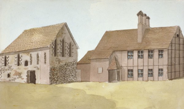 Front view of Moor Hall, Harefield, Middlesex, c1800. Artist: Anon