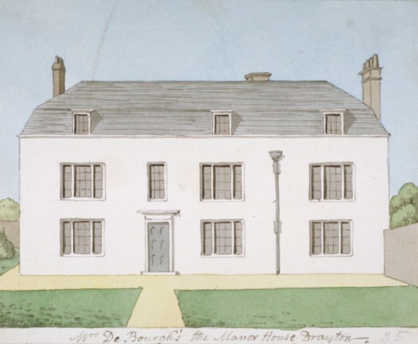 Manor House, West Drayton, Middlesex, c1820. Artist: John Oldfield
