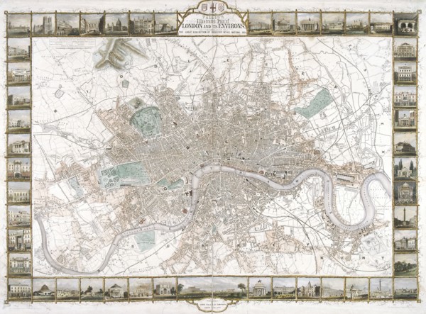 Map of London, 1851. Artist: H Lacey