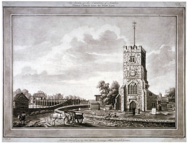 Church of St Mary, Putney, Wandsworth, London, 1783. Artist: Robert Laurie