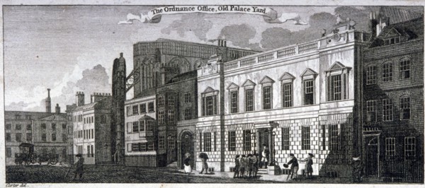 Ordnance office for the Palace of Westminster, Old Palace Yard, Westminster, London, 1783. Artist: Anon