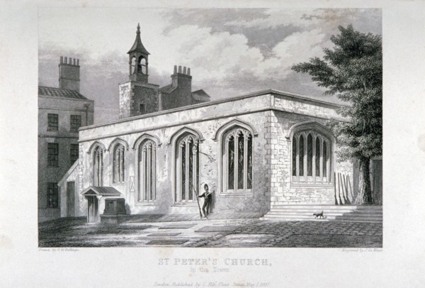 Chapel of of St Peter ad Vincula, Tower of London, 1837. Artist: John Le Keux