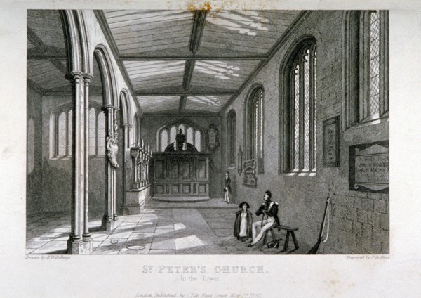 Chapel of of St Peter ad Vincula, Tower of London, 1837. Artist: John Le Keux