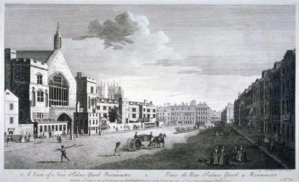 New Palace Yard, Palace of Westminster, London, c1750. Artist: John Boydell