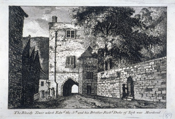 View of the Bloody Tower, Tower of London, c1800. Artist: Anon