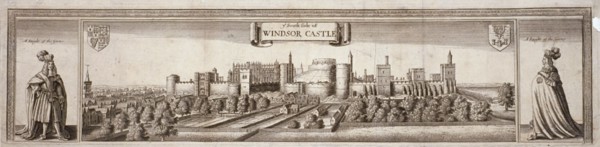 View of the south side of Windsor Castle, Berkshire, c1660. Artist: Wenceslaus Hollar
