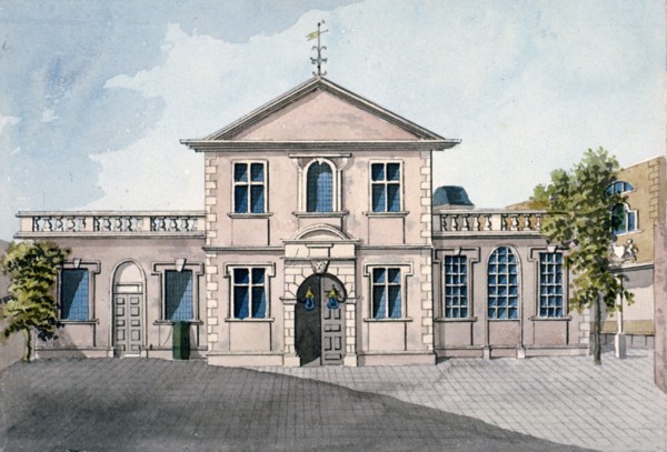 Barber Surgeons' Hall, Monkwell Street, City of London, c1800. Artist: Anon