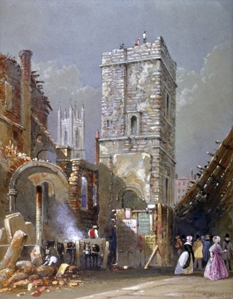 St Bartholomew-by-the-Exchange, City of London, 1842. Artist: George Sidney Shepherd