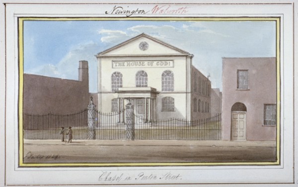 View of the chapel in Penton Street, Southwark, London, 1825. Artist: G Yates