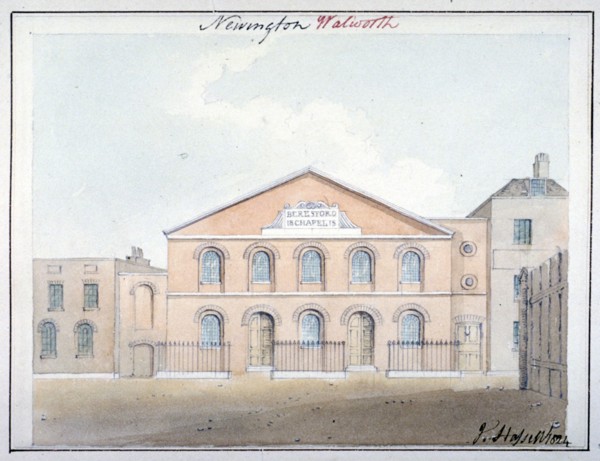Beresford Chapel, Beresford Street, Southwark, London, 1824. Artist: John Hassell