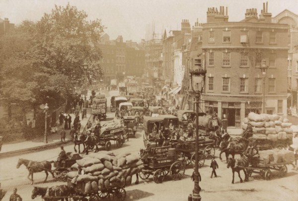 Junction of Tower Hill, Mansell Street and Tower Bridge, London, 11 June 1914. Artist: Unknown