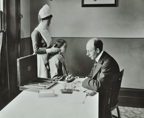 Consulting Room, Norwood School treatment centre, London, 1911. Artist: Unknown.