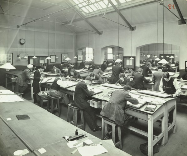 Drawing class, University College, London, 1912. Artist: Unknown.