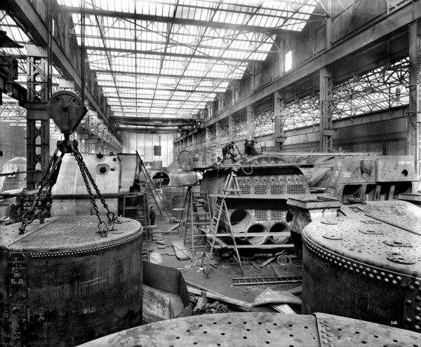Cammell Laird shipyard, Birkenhead, Merseyside, 1914