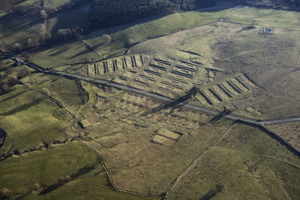 Aerial view of Leighton Construction Camp, Healey, North Yorkshire, 2007