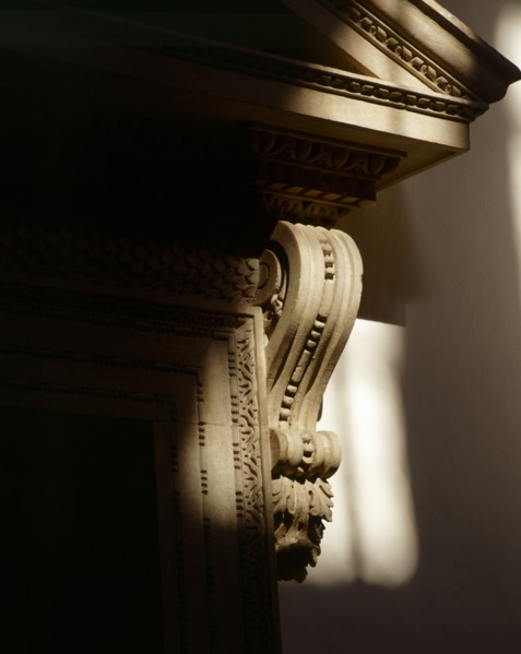 Detail of one of the doorways in the tribunal or saloon, Chiswick House, London