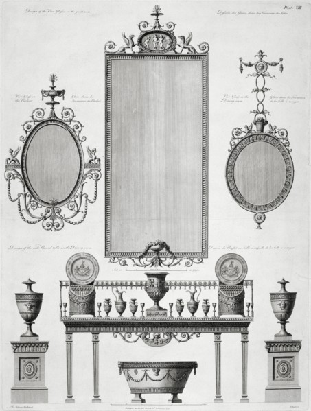 Furniture designs for Kenwood House, Hampstead, London, late 18th century