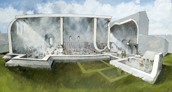 The bath house at Wroxeter Roman City, c2nd century, (c1990-2010)
