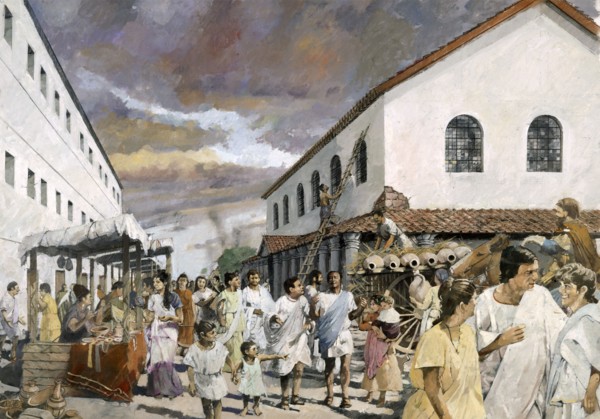 Roman street scene, c2nd century, (1990-2010)