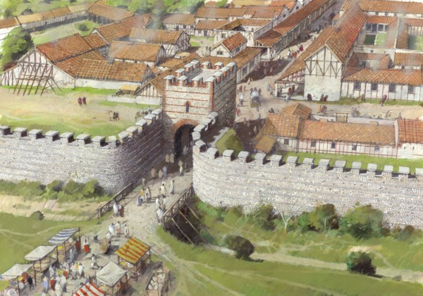 Silchester Roman City Walls, 3rd century, (1990-2010)