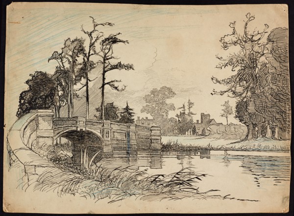 Cranford Park Bridge, Hillingdon, London, 1892-1933 Artist