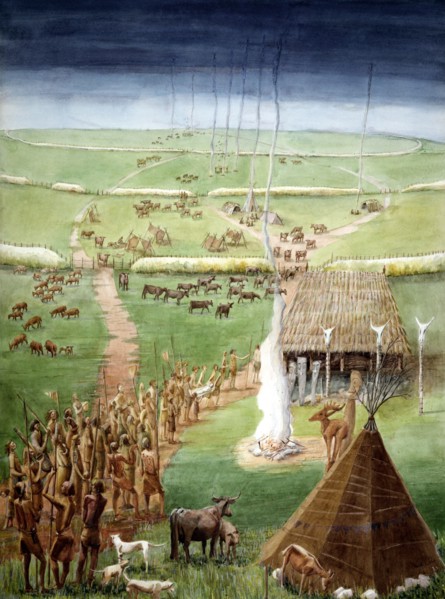 Windmill Hill, Avebury, Wiltshire, in Neolithic times