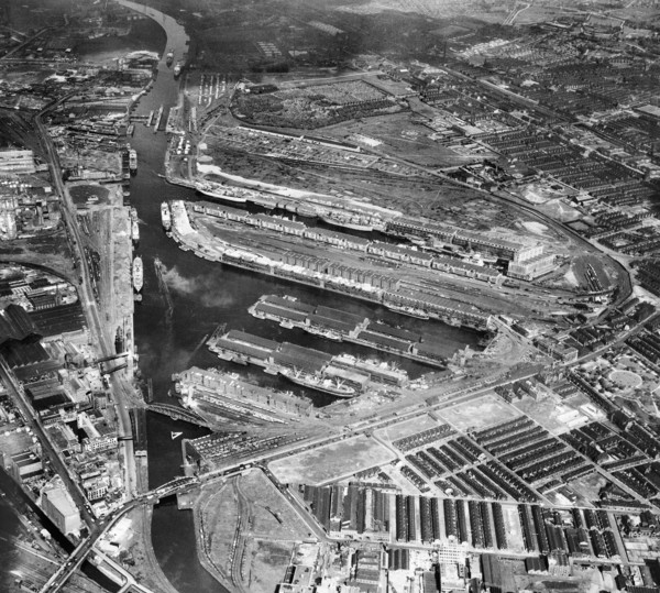 Salford Docks and Manchester Ship Canal, Salford, Greater Manchester, 1947 Artist
