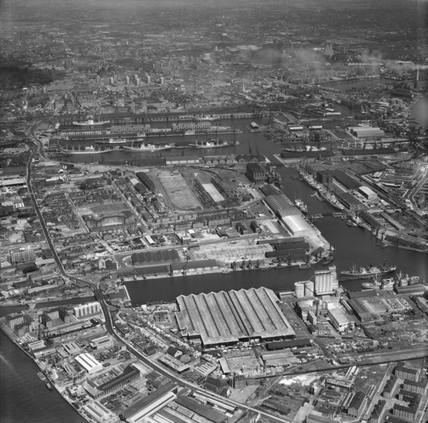 West India and Millwall Docks, Tower Hamlets, London, 1963