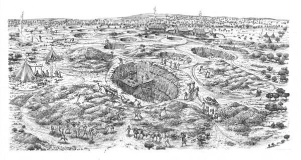 Neolithic flint mine, Easton Down, Wiltshire