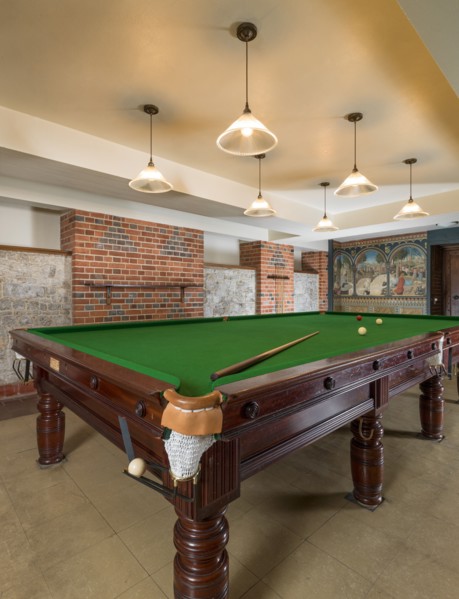 Billiard Room in the basement, Eltham Palace, Greenwich, London, c2015
