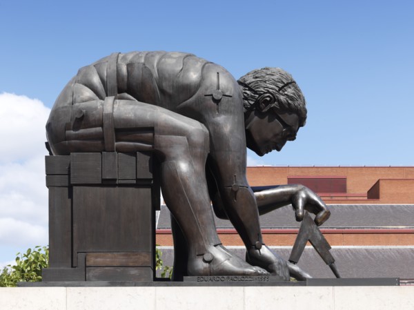 Newton after Blake', sculpture by Eduardo Paolozzi, British Library, 98 Euston Road, London, 2015