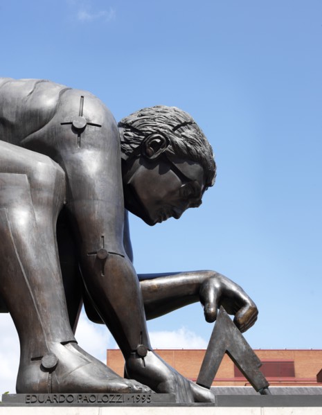 Newton after Blake', sculpture by Eduardo Paolozzi, British Library, 98 Euston Road, London, 2015