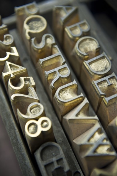 Letter stamps, Whitechapel Bell Foundry, 32-34 Whitechapel Road, Tower Hamlets, London, 2010 Artist