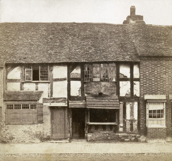 Shakespeare's Birthplace, Henley Street, Stratford-upon-Avon, Warwickshire, c1855