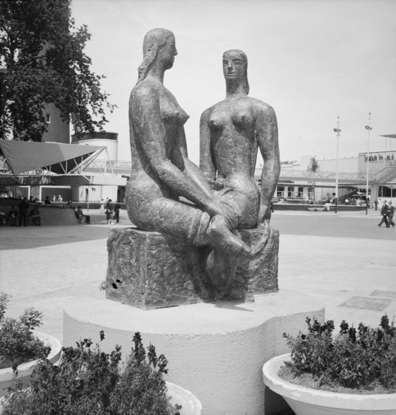 London Pride', sculpure by Frank Dobson, Festival of Britain, South Bank, Lambeth, London, 1951