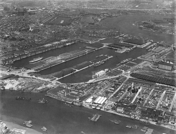 West India Docks, London, 1935