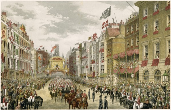 Procession on the Strand, Westminster, London, 1863