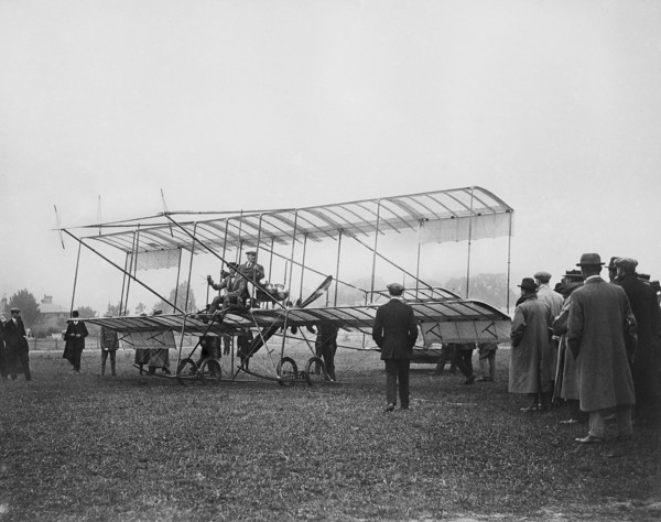 Farman biplane, Bournemouth, Dorset, 1910