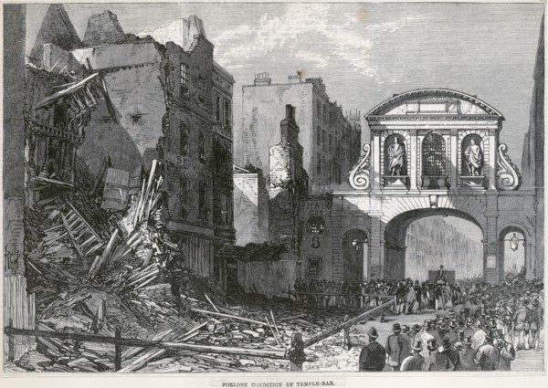 Temple Bar, London, 1877