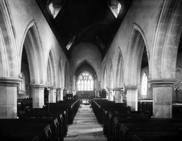 Interior of St Michael's Church, Bray, Berkshire, 1880
