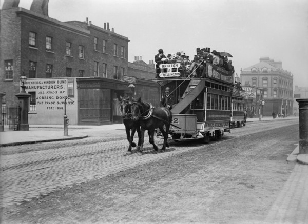 Horse tram, South London, c1900