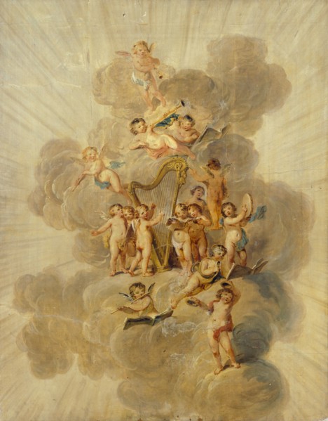 Winged Cherubs with Musical Instruments', late 18th or early 19th century