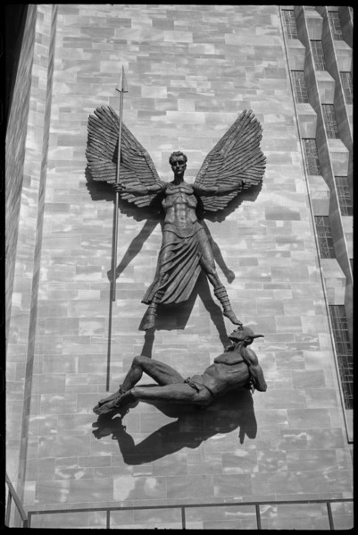 St Michael's Victory over the Devil', sculpture at Coventry Cathedral, West Midlands, c1958-c1980
