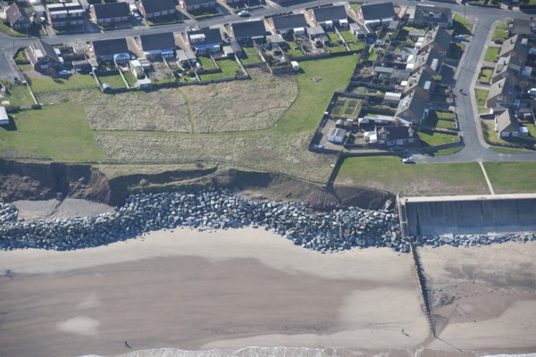 Sea wall and coastal defences, Withernsea, East Riding of Yorkshire, 2014