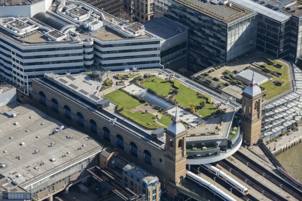 Cannon Street Station and Cannon Bridge Roof Garden, London, 2018
