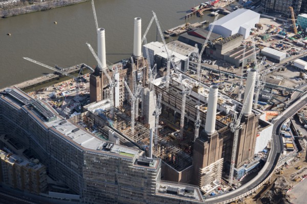 Renovation of Battersea Power Station as part of the Nine Elms Development, London, 2018